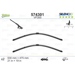 VALEO SILENCIO VALYTUVAI MAZDA, VW FLAT BLADE