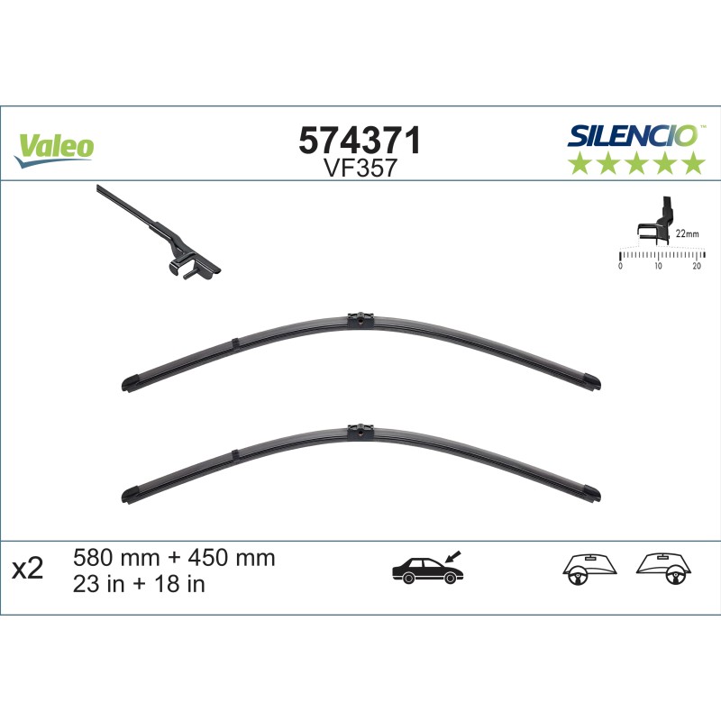 VALEO SILENCIO VALYTUVAI ALFA ROMEO FLAT BLADE