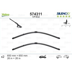 VALEO SILENCIO VALYTUVAI MERCEDES-BENZ, PORSCHE, VW FLAT BLADE