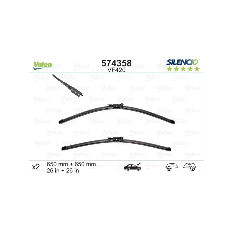 VALEO SILENCIO VALYTUVAI SEAT FLAT BLADE