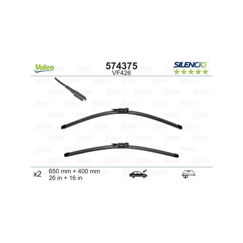 VALEO SILENCIO VALYTUVAI OPEL FLAT BLADE