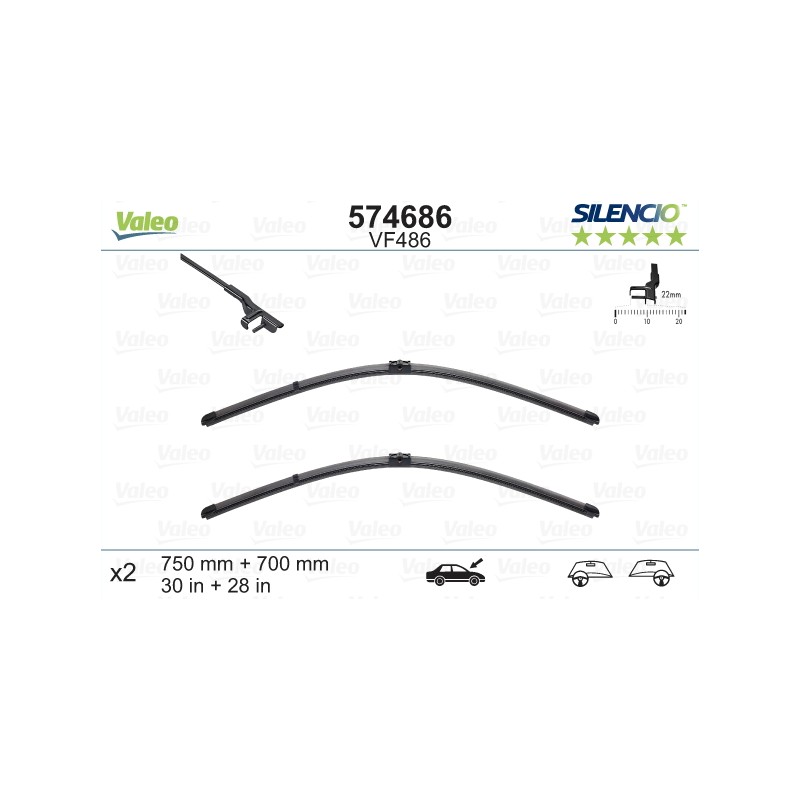 VALEO SILENCIO VALYTUVAI RENAULT FLAT BLADE