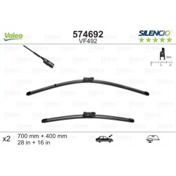 VALEO SILENCIO VALYTUVAI SEAT, VW FLAT BLADE