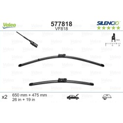 VALEO SILENCIO VALYTUVAI LAMBORGHINI, VW FLAT BLADE
