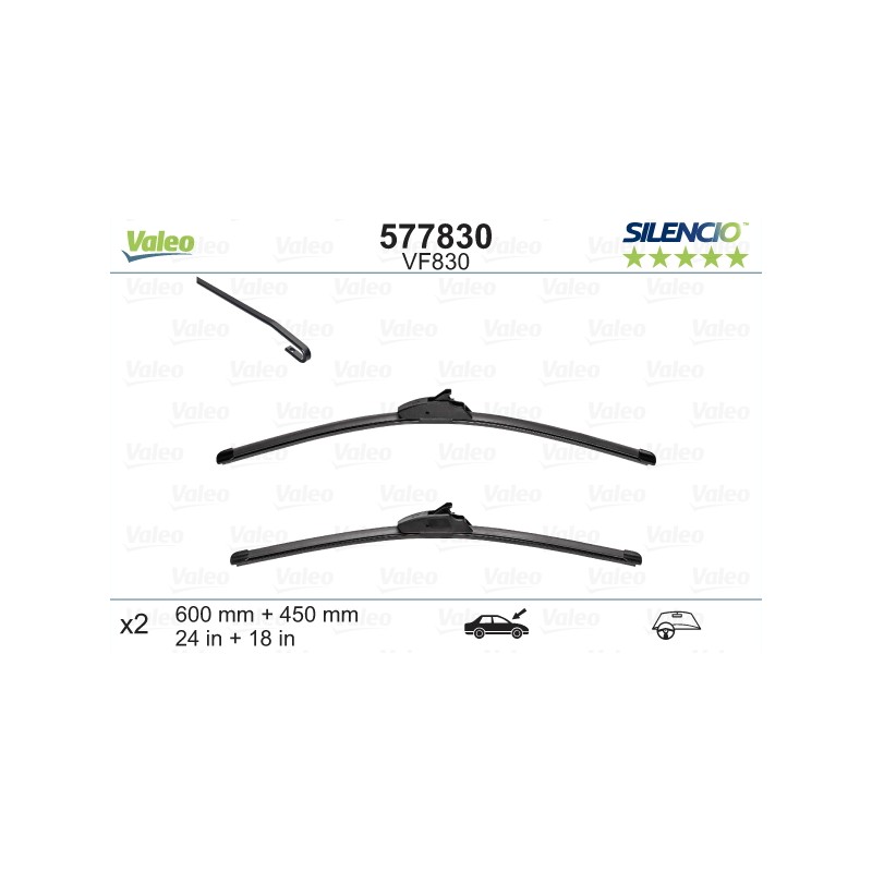 VALEO SILENCIO VALYTUVAI KIA, MAZDA FLAT BLADE