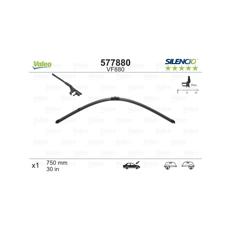 VALEO SILENCIO VALYTUVAI AUDI FLAT BLADE