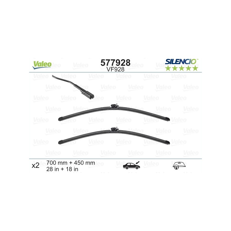 VALEO SILENCIO VALYTUVAI MERCEDES-BENZ FLAT BLADE