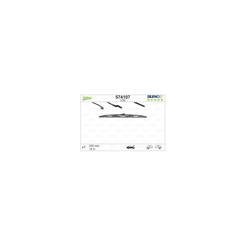 VALEO SILENCIO VALYTUVAI STANDARD AUDI, BMW, CHEVROLET, CITROEN, DAEWOO, FORD, SKODA, TOYOTA, VOLVO, VW V35