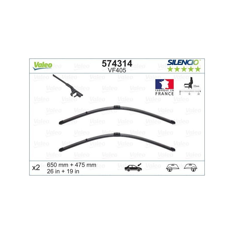 VALEO SILENCIO VALYTUVAI FLAT BLADE