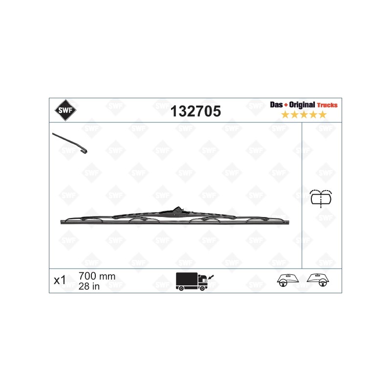 VALYTUVAI SWF TRUCKS WIPER BLADE 700MM W RAMP LHD RHD