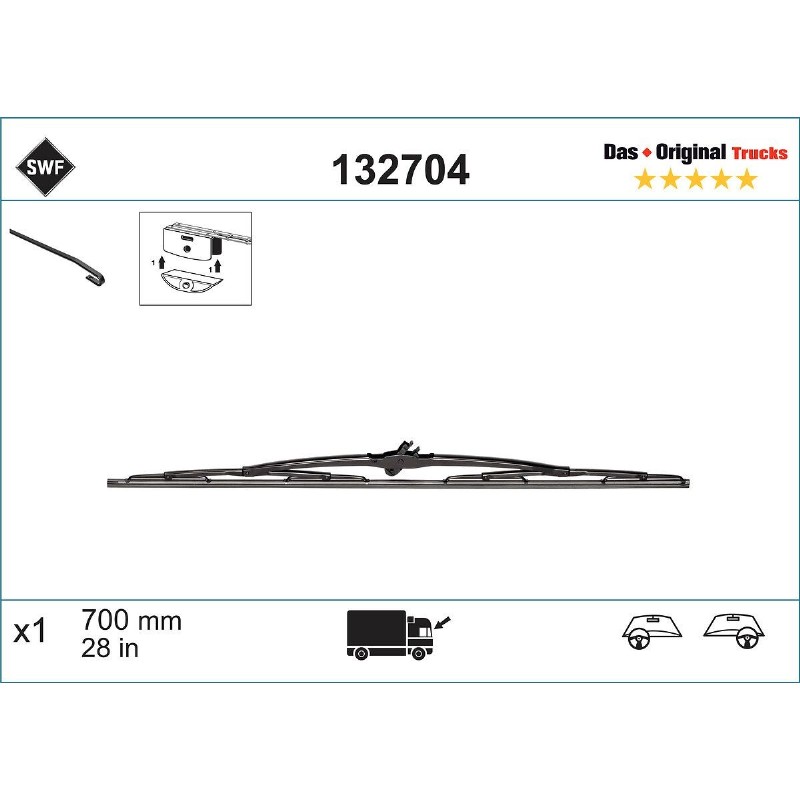 VALYTUVAI SWF TRUCKS WIPER BLADE 700 MM