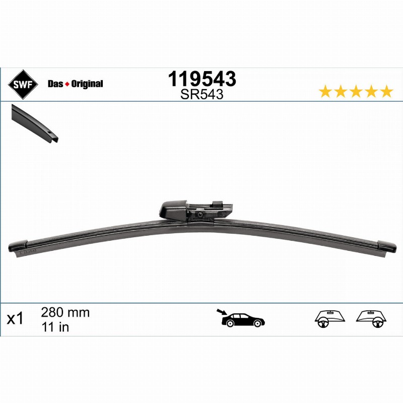 VALYTUVAS REAR SWF WIPER BLADE 280MM LHD RHDX1