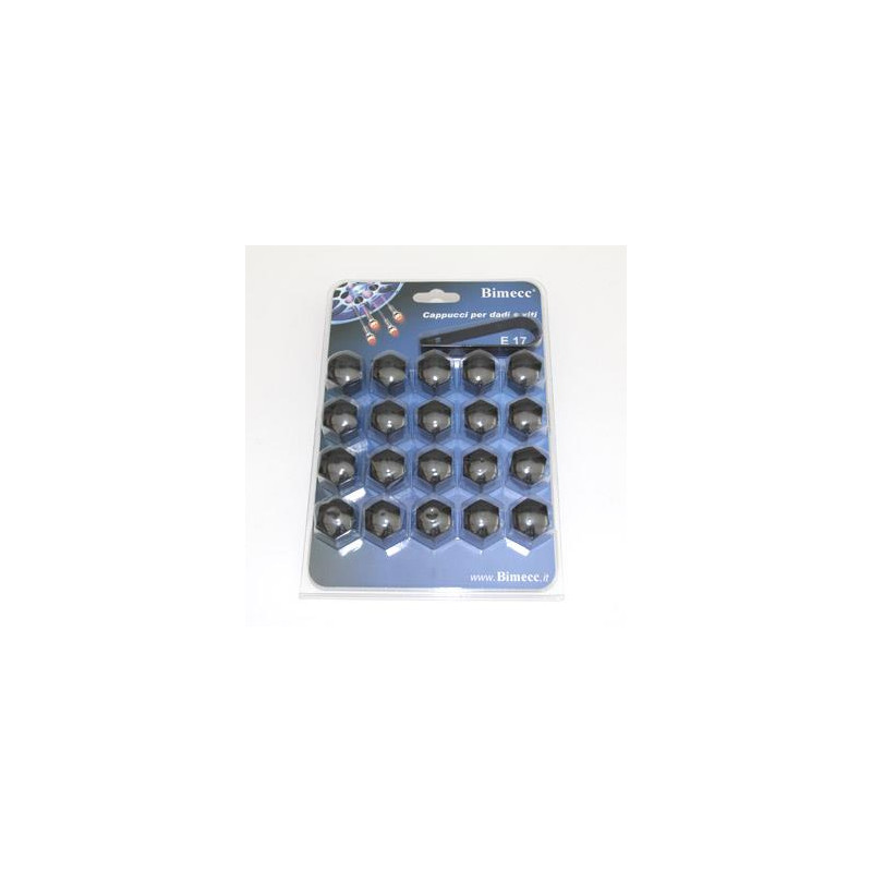 21 mm Bolt/Nut caps 20 pcs Black (BV21-000)