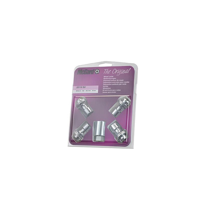 McGard Security Nuts M12x1.5 42.2 19mm Hex Flat (20116SU)
