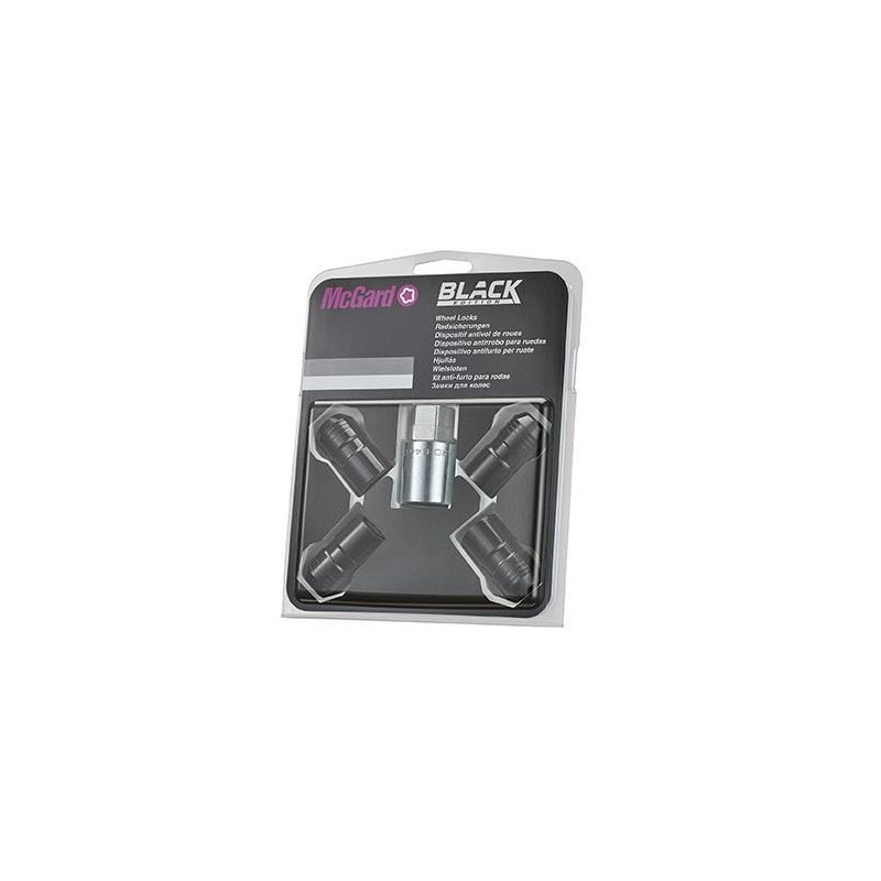 McGard Black Security Nuts M14x1.5 21/22mm Hex 60° (24214SUB)