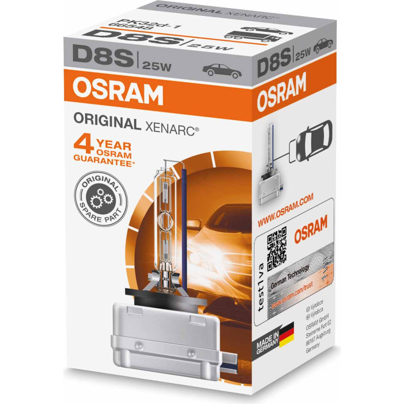 OSRAM LEMPUTĖS D8S 25W 40V PK32D-1 4X1 1A