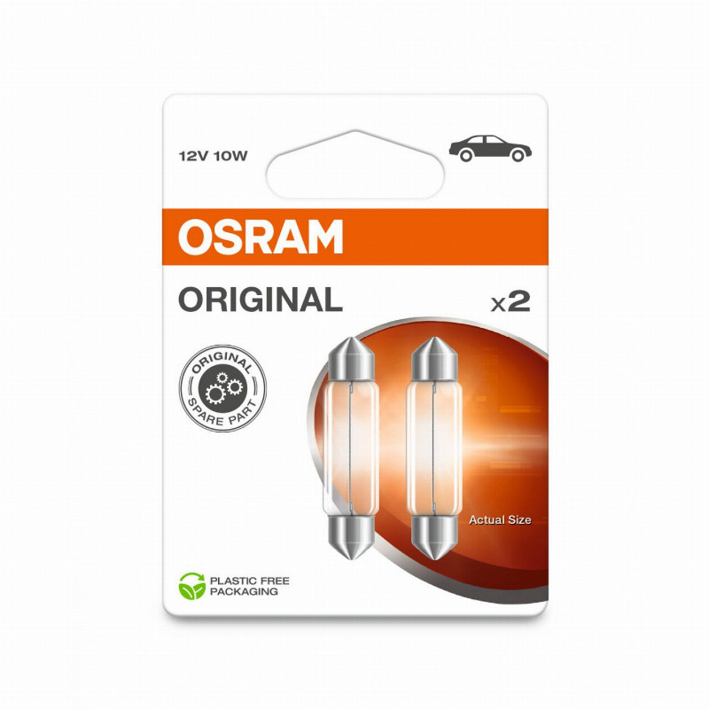 OSRAM LEMPUTĖS 10W 12V SV8.5-8 10XBLI2