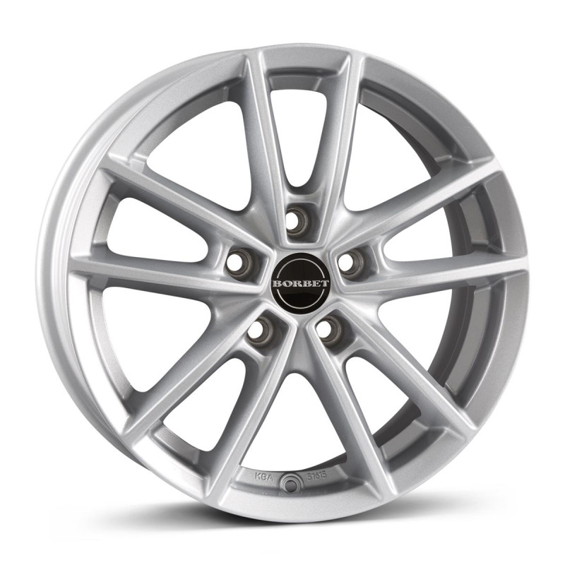 Borbet W Crystal Silver 8x19 5x112 ET37 CB66.5 60° 830 kg 498564