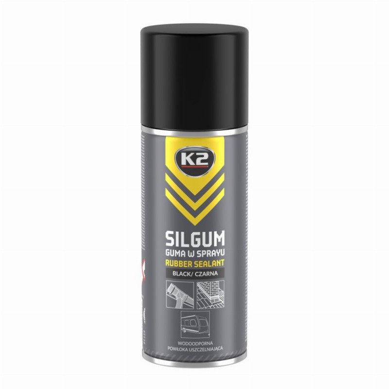 ELASTINĖ PURŠKIAMA GUMINĖ DANGA  K2 SILGUM JUODA 400ML