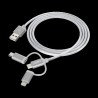 ĮKROVIMO LAIDAS USB SU APPLE, MICRO USB, TYPE C JUNGTIMIS