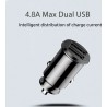 ĮKROVIKLIS SU 2 USB JUNGTIMIS 4.8A (2.4A,2,4A)