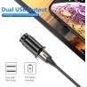 ĮKROVIKLIS SU 2 USB JUNGTIMIS 4.8A (2.4A,2,4A)