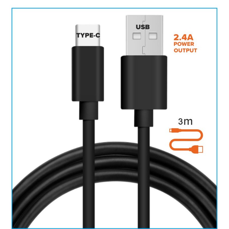ĮKROVIMO LAIDAS USB SU TYPE-C 3M