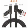 GREITO ĮKROVIMO LAIDAS USB/TYPE-C SU TYPE-C/LIGHTINING 2M