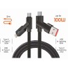 GREITO ĮKROVIMO LAIDAS USB/TYPE-C SU TYPE-C/LIGHTINING 2M