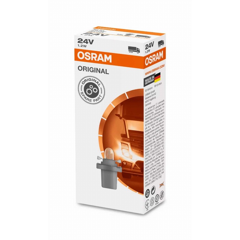 OSRAM LEMPUTĖS 1,2W 24V B8.5D