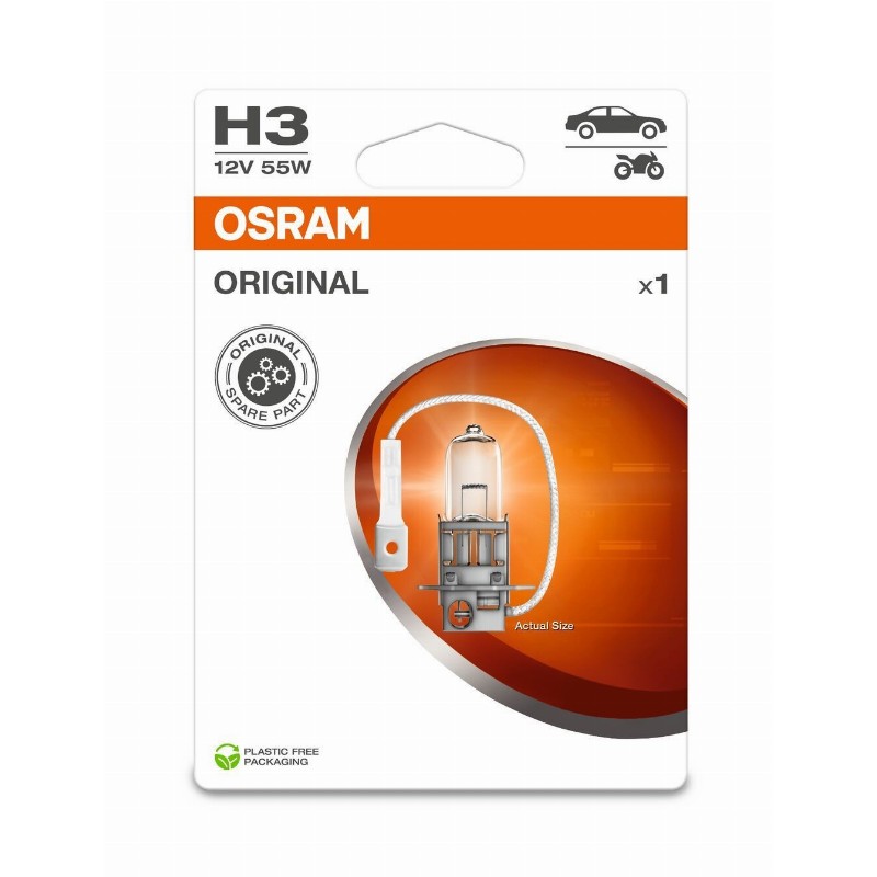 OSRAM LEMPUTĖS H3 55W 12V PK22S
