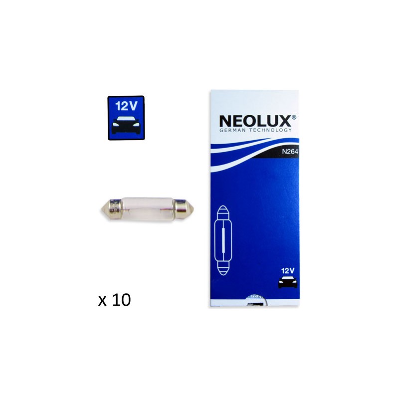 NEOLUX LEMPUTĖS 10W 12V SV8.5-8  5XFS10