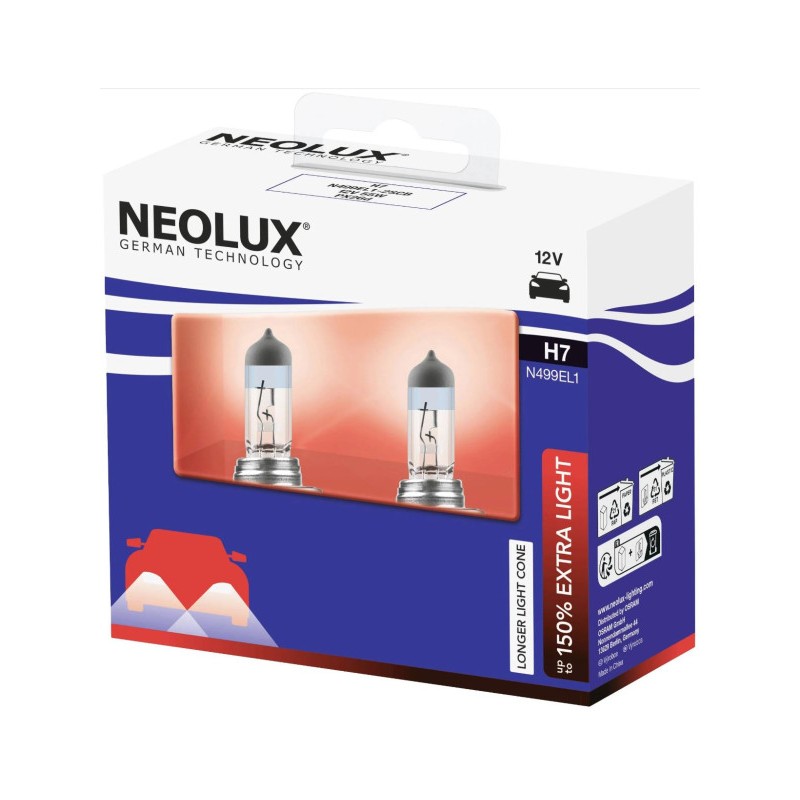 NEOLUX LEMPUTĖS H7 12V 55W 150% EXTRA LIGHT