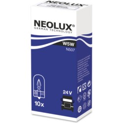 NEOLUX LEMPUTĖS W5W 24V W2.1X9.5D 5XFS10