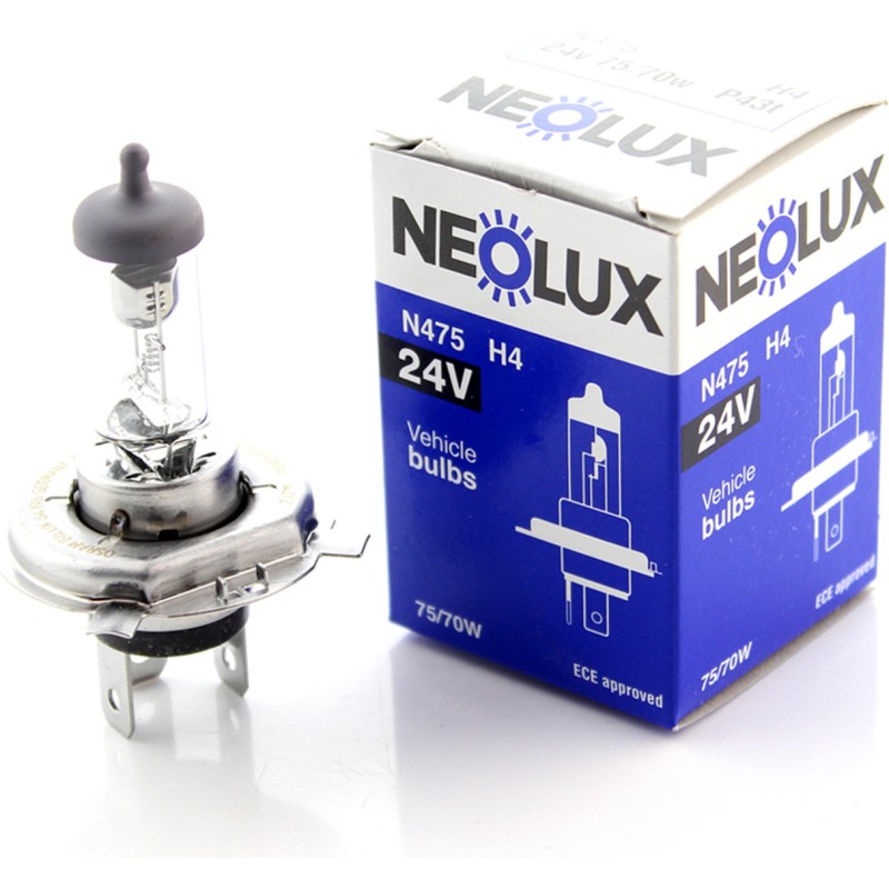 NEOLUX LEMPUTĖS H4 75/70W 24V P43T 10X10X1