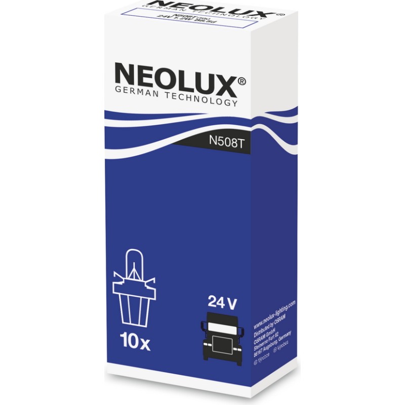NEOLUX LEMPUTĖS 1,2W 24V B8.5D 5XFS10