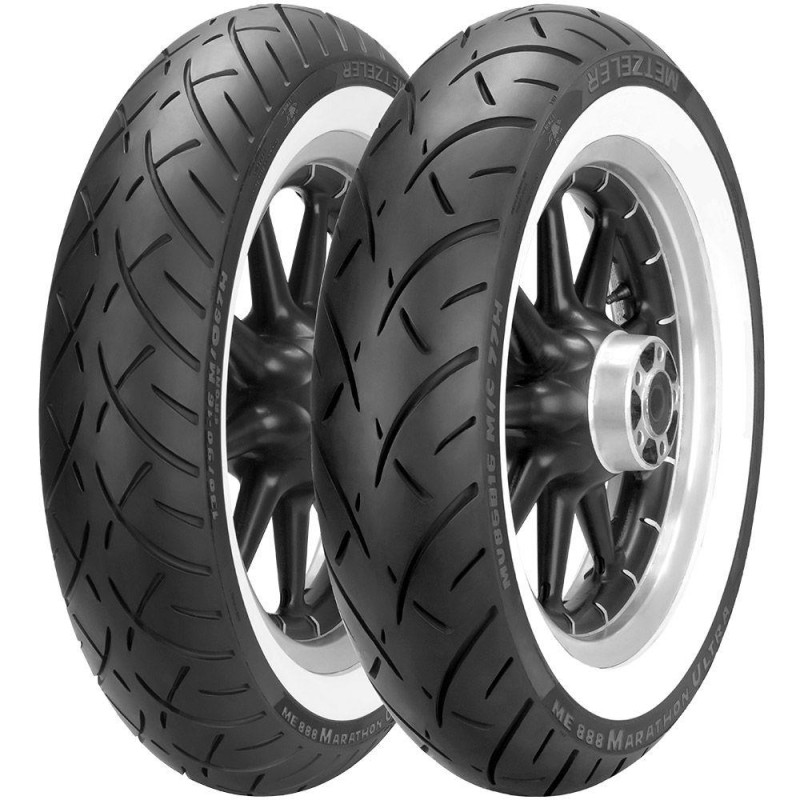 140/90B16 Metzeler ME 888 MARATHON ULTRA WW 77H TL CRUISING Rear WhiteWall