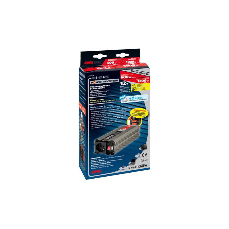 Srovės keitiklis 12V/220V 500W