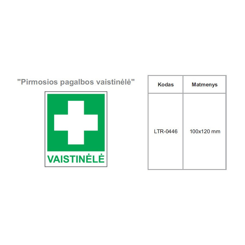 Lipdukas "Pirmosios pagalbos vaistinėlė" 
