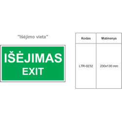 Lipdukas "Išėjimo vieta"