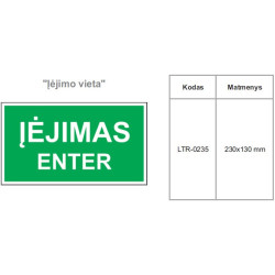 Lipdukas "Įėjimo vieta"