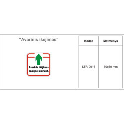 Lipdukas "Avarinis išėjimas"