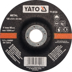 Diskas metalo šlifavimo 125x6,0x22mm