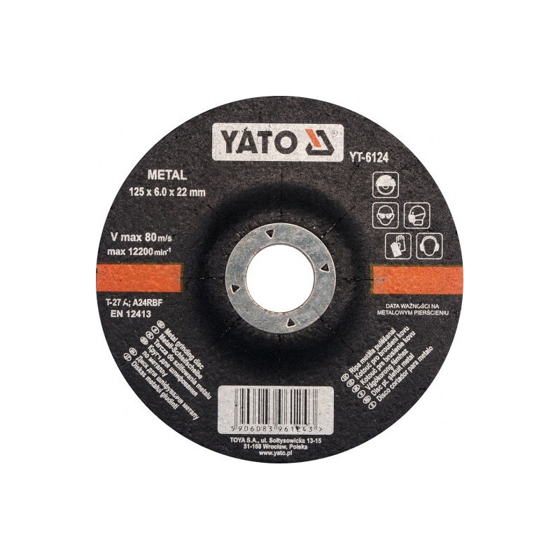 Diskas metalo šlifavimo 125x6,0x22mm