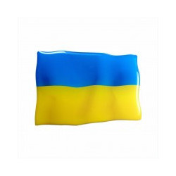 Iškilus lipdukas "Ukrainos vėliava"