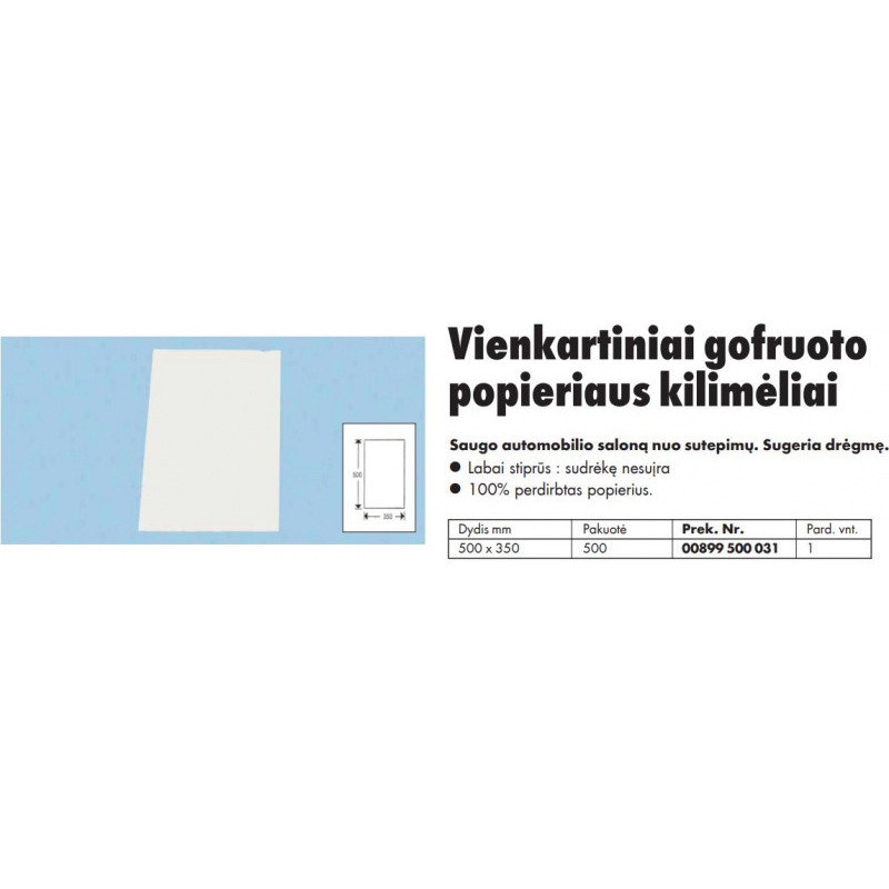 Kilimėliai vienkartiniai