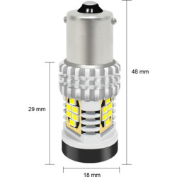 Lemputės BA15s 24SMD 12-24V CANBUS (1156)