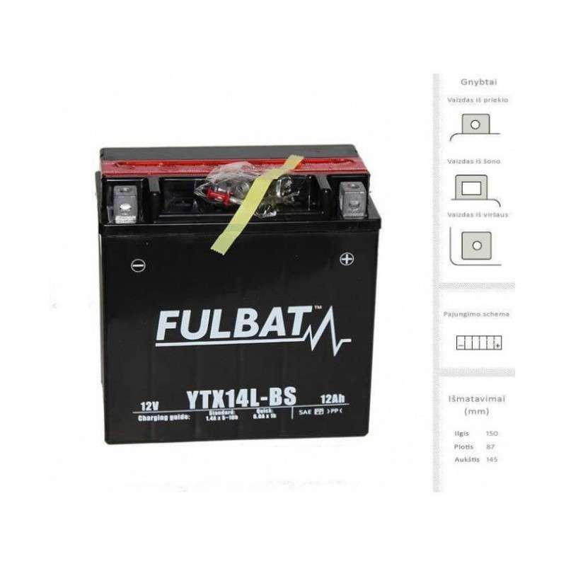 Akumuliatorius 12Ah 200A 12V