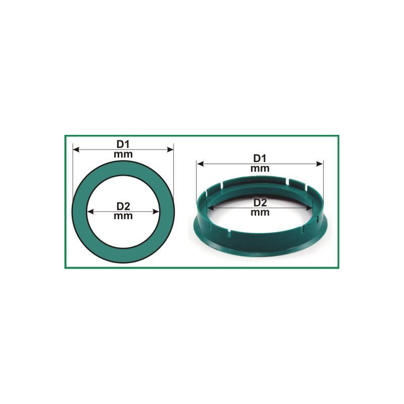Centravimo žiedai 82.0mm-72.6mm