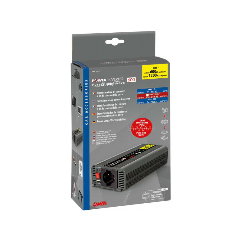 Srovės keitiklis PSW600 12V/230V